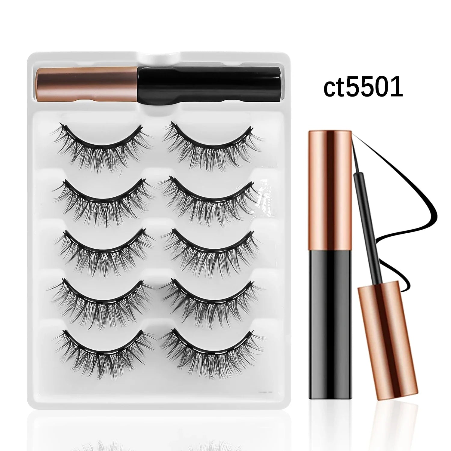 1/5 Pairs Magnetic Eyelashes Makeup False Lashes Bulk Items Wholesale Natural Magnetic Lashes Eyeliner Set