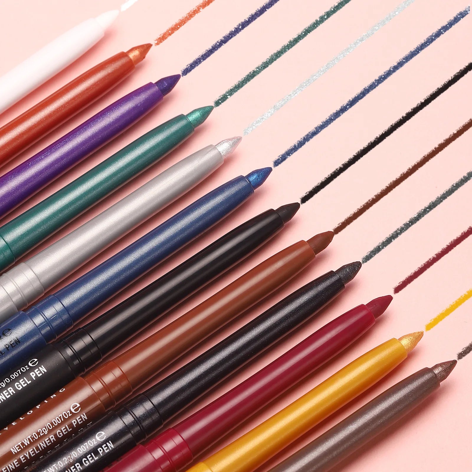 Matte Glitter Gel Eyeliner Pencil Smooth Waterproof Blue Purple Eyeliner Fast Dry Matte Eye Liner Pen Long Lasting Eyes Makeup