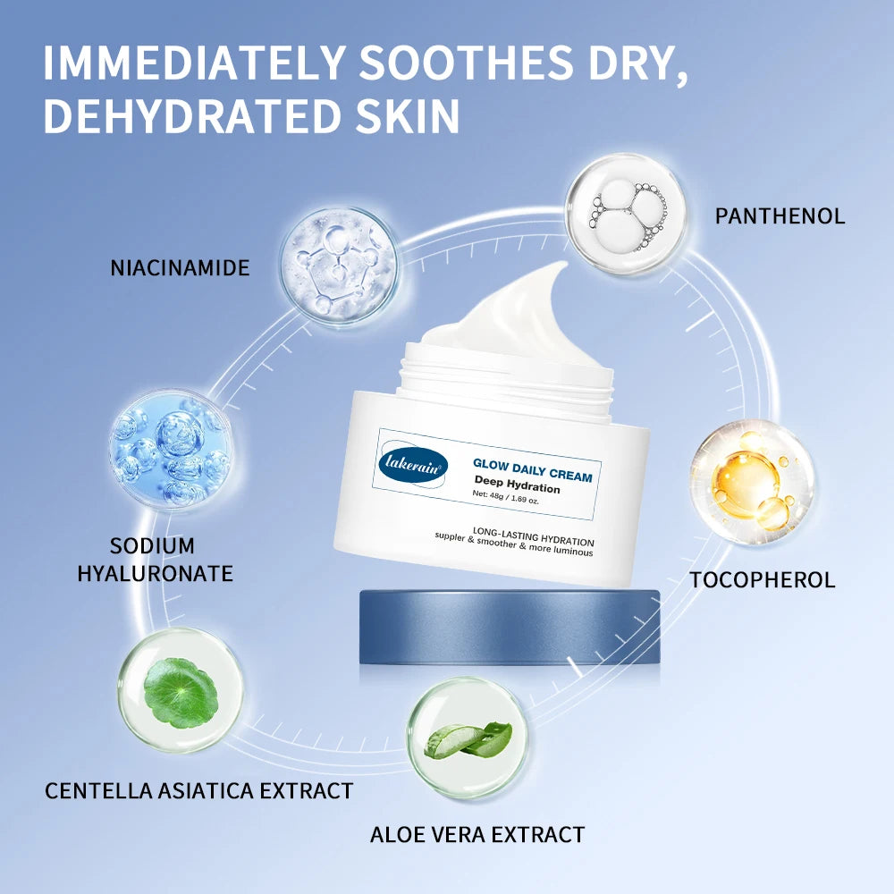 Gloss Daily Cream Dry Peeling Moisturizing Vitamin A B5 Face Cream 48-hour Dry Skin Facial Moisturizer For Sensitive Skin