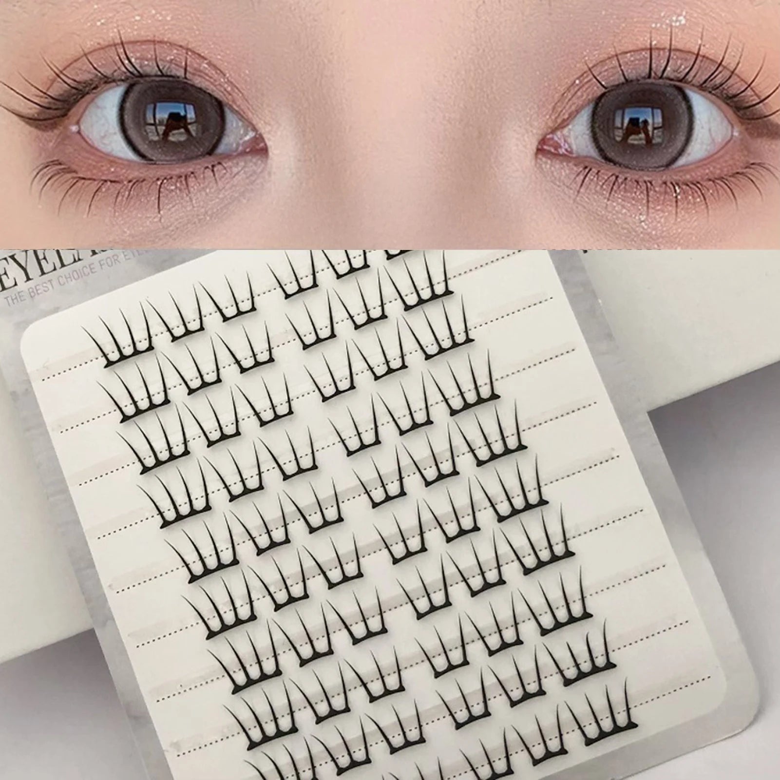 Korean style Lashes Natural soft Thin false Eyelash extenstons W shape Wispy fake Eyelashes For Women daily eyelash Party Makeup