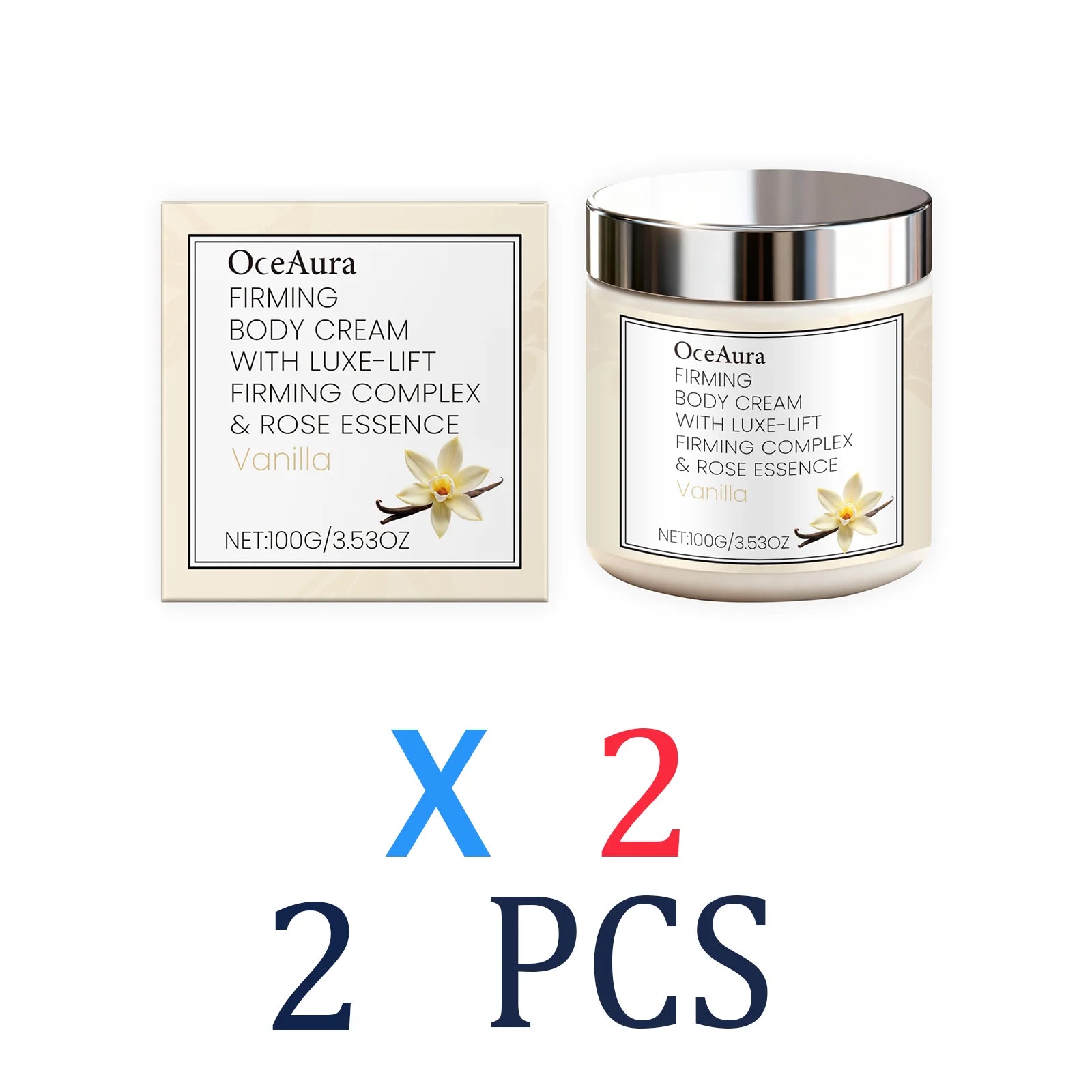 Vanilla Scented Body Cream Firming Moisturizer for Dry Skin Deep Hydration Wrinkle Smoothing Cream Rich Nourishing Body Butter