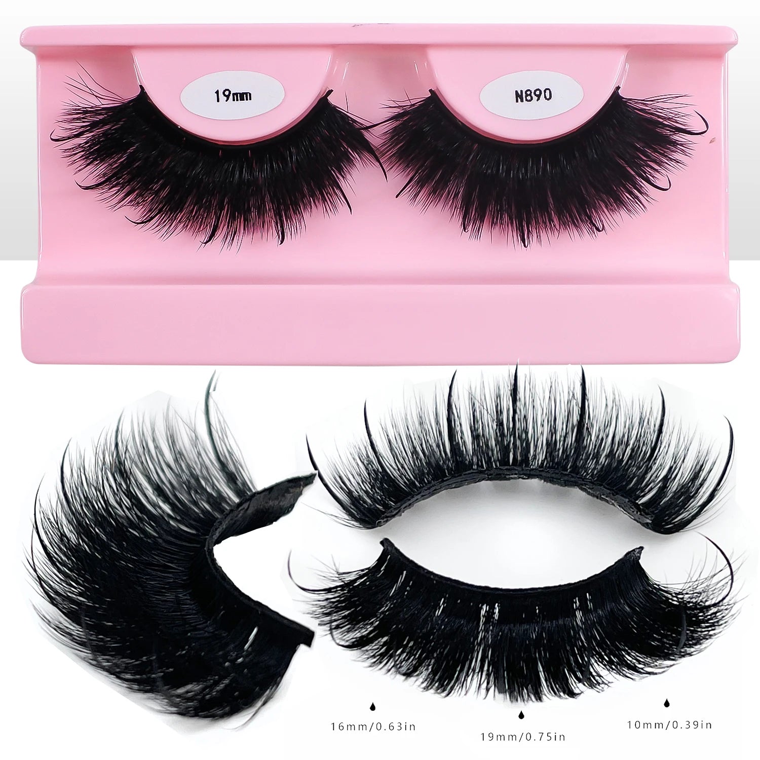REDSIREN Faux Mink Lash Spikes Wispy Thick Natural Full Strip Lashes New Makeup Fluffy Mink Eyelashes