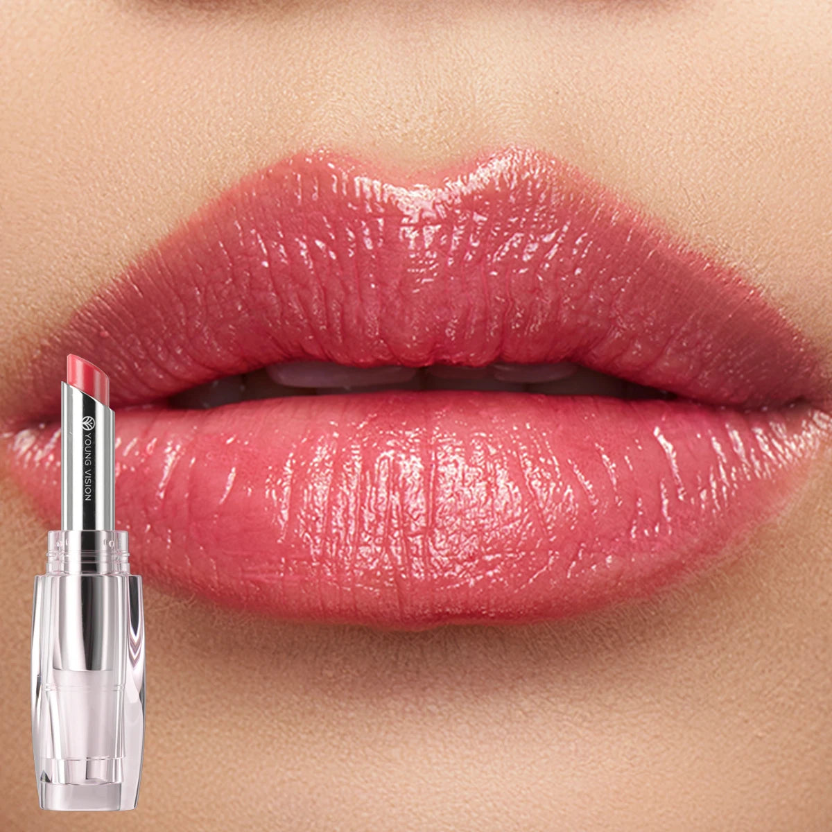6 Colors Crystal Glossy Tinted Lip Balm – Moisturizing, Shimmer Finish, Long-Lasting Hydration in Transparent Tube