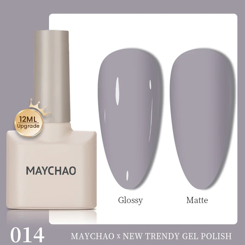 MAYCHAO 12ml Gel Nail Polish Set Professional Salon Nail Art Gels Varnish UV LED Semi Permanent Nail Lacquer Nail Supplies