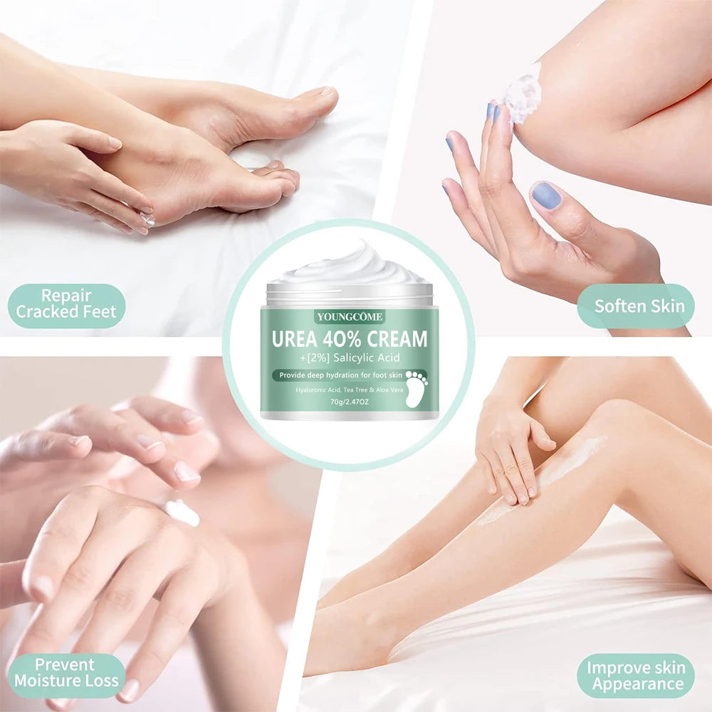Urea 40% Foot Cream Dry Cracked Feet Heel Gentle Exfoliation Softening Skin Ultra-Hydrating Hand Foot Care Cream Stick Protuct