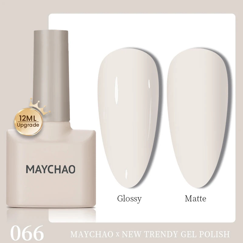 MAYCHAO 12ml Gel Nail Polish Set Professional Salon Nail Art Gels Varnish UV LED Semi Permanent Nail Lacquer Nail Supplies