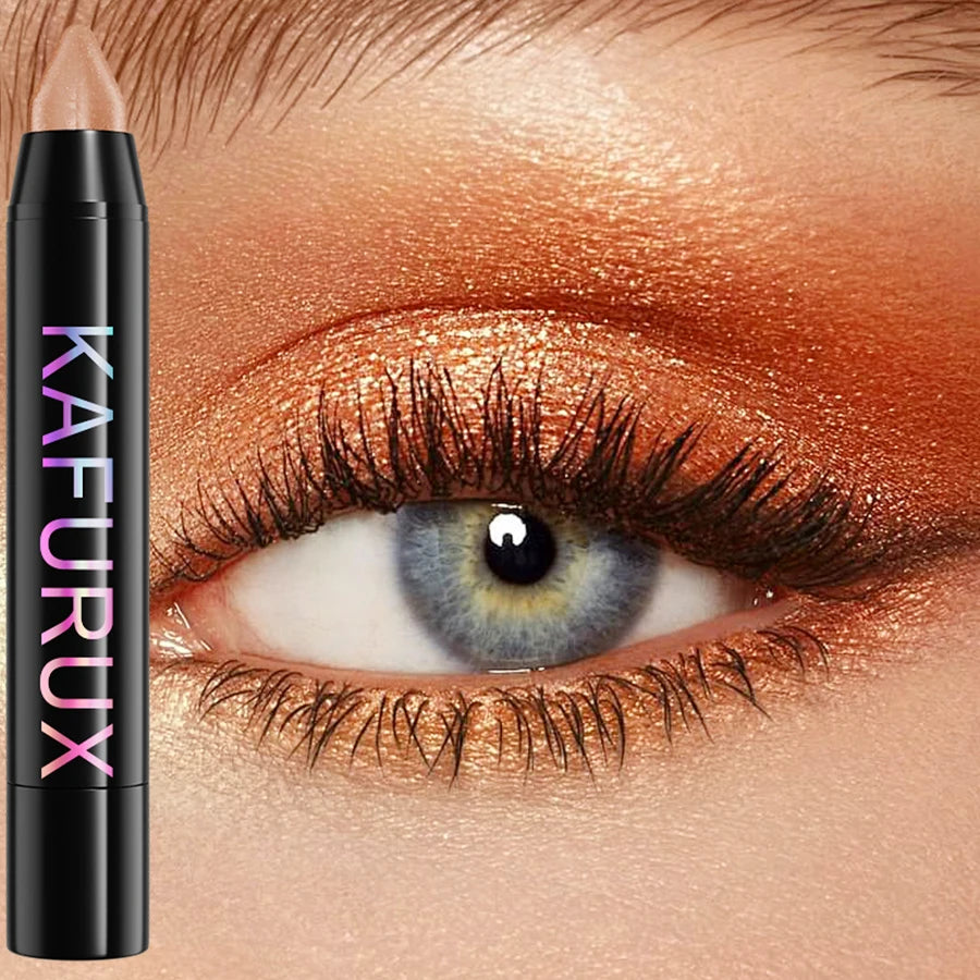 25 Colors 1PC Waterproof Eyeshadow Stick Long Lasting High Pigmented Shimmer Glitter Matte Brown Eye Shadow Korean Makeup Gifts
