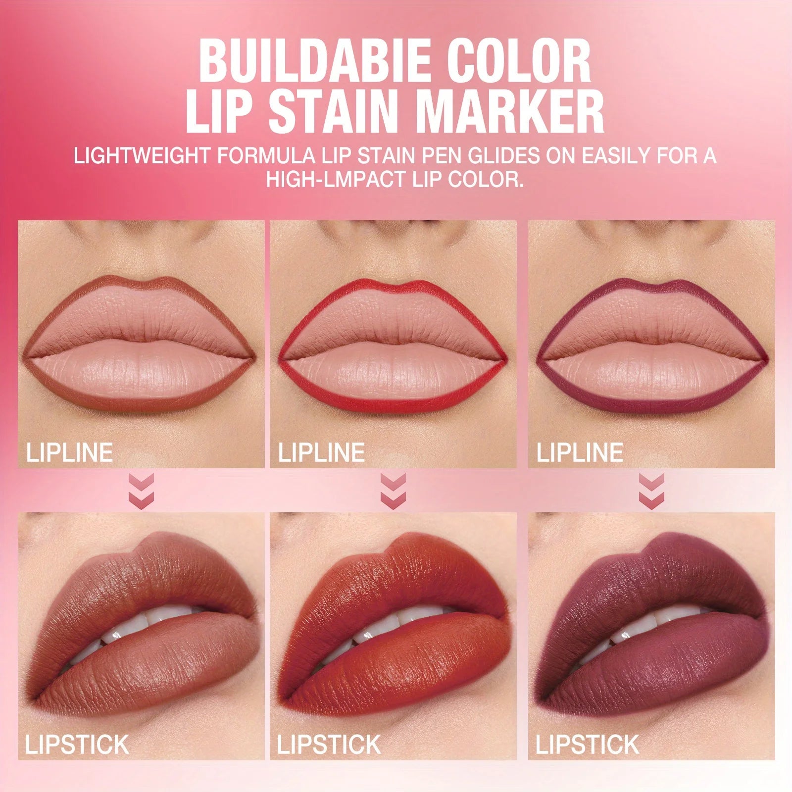 Oblique Rotating Matte Lipstick Lasting & Matte Lip Liner 2 Combination Set