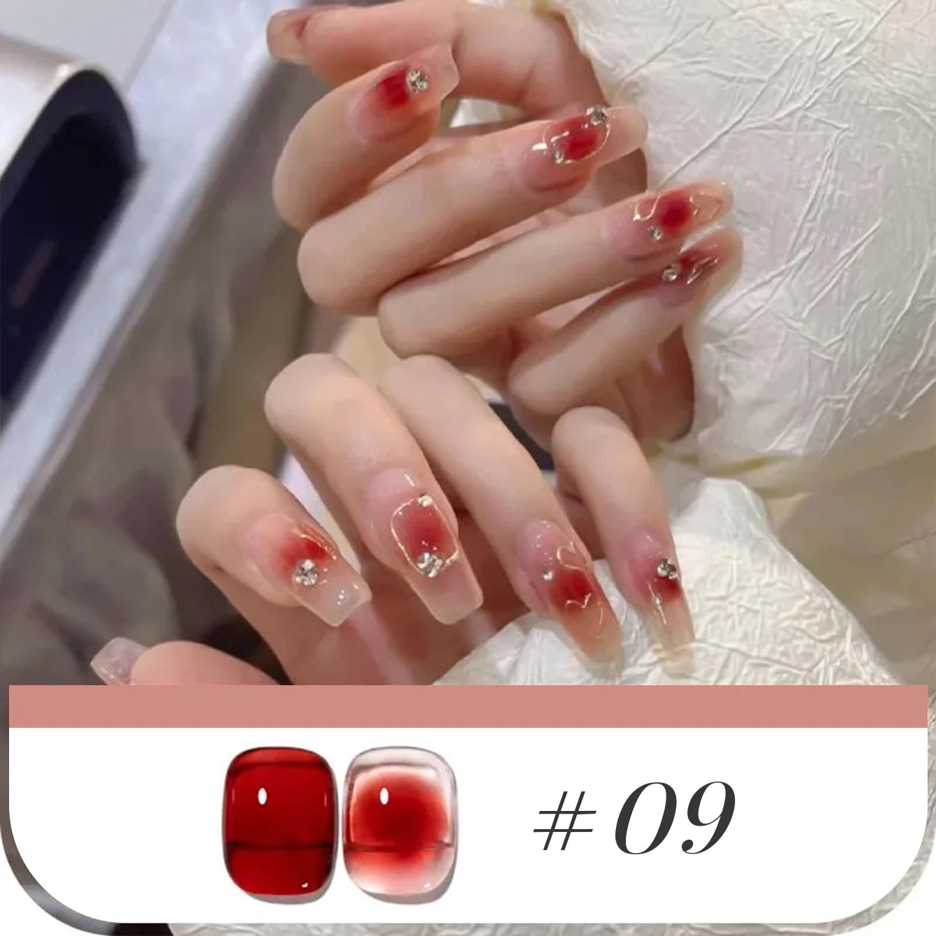 MN 2026 New 1-8PCS Fall Nails Popular Pure Desire Blush Jelly Gel Nail Polish Pink Nails Red Nails Ice-Clear Nude Nail Polish