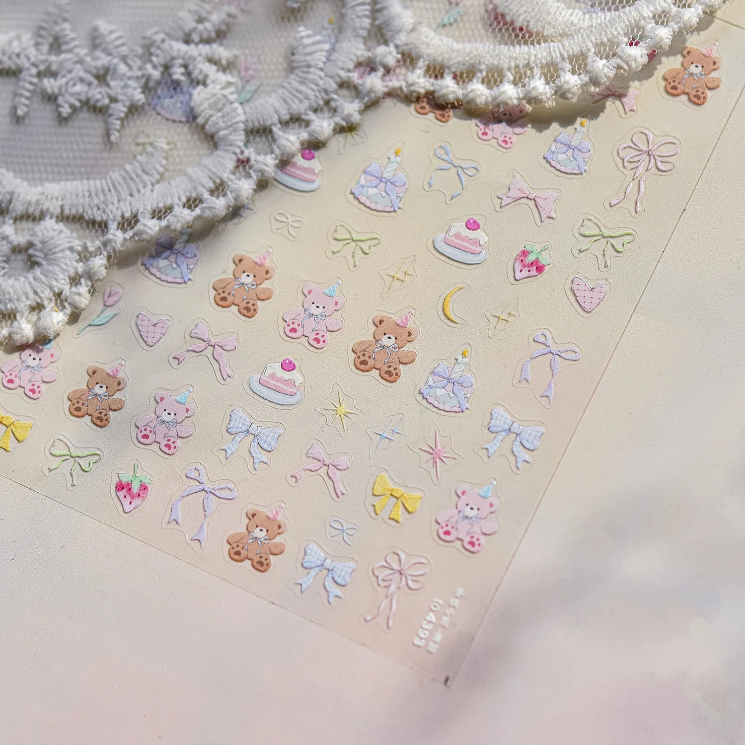 1pcs 5D Japanese Kawaii Nail Art Stickers Cute Rabbit Dog Slider Nail Decorations Decals Self-Adhesive Manicure Accessories DIY