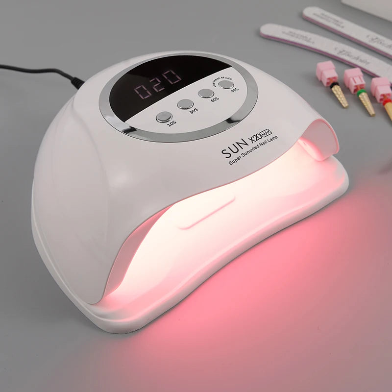SUN X20MAX Nail Dryer Machine 72 LEDs UV LED Lamp for Nails Gel Polish Curing Manicure Lamp 10/30/60/99s Timer LCD Display