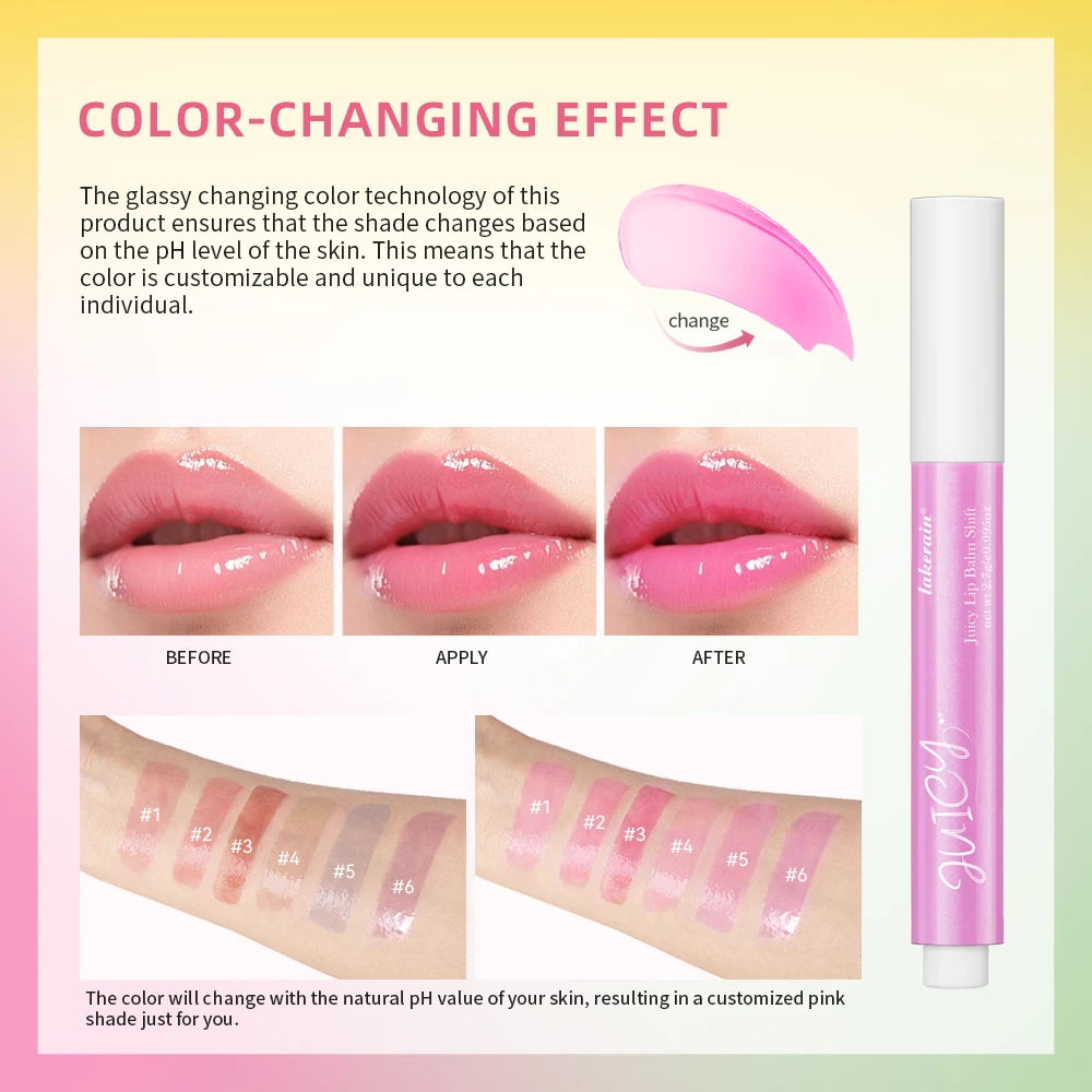 Juicy Color Changing Lip Balm Antioxidant Smooth Texture Evens Out Skin Tone Long Lasting Moisturizing Soothing Protecting Lip