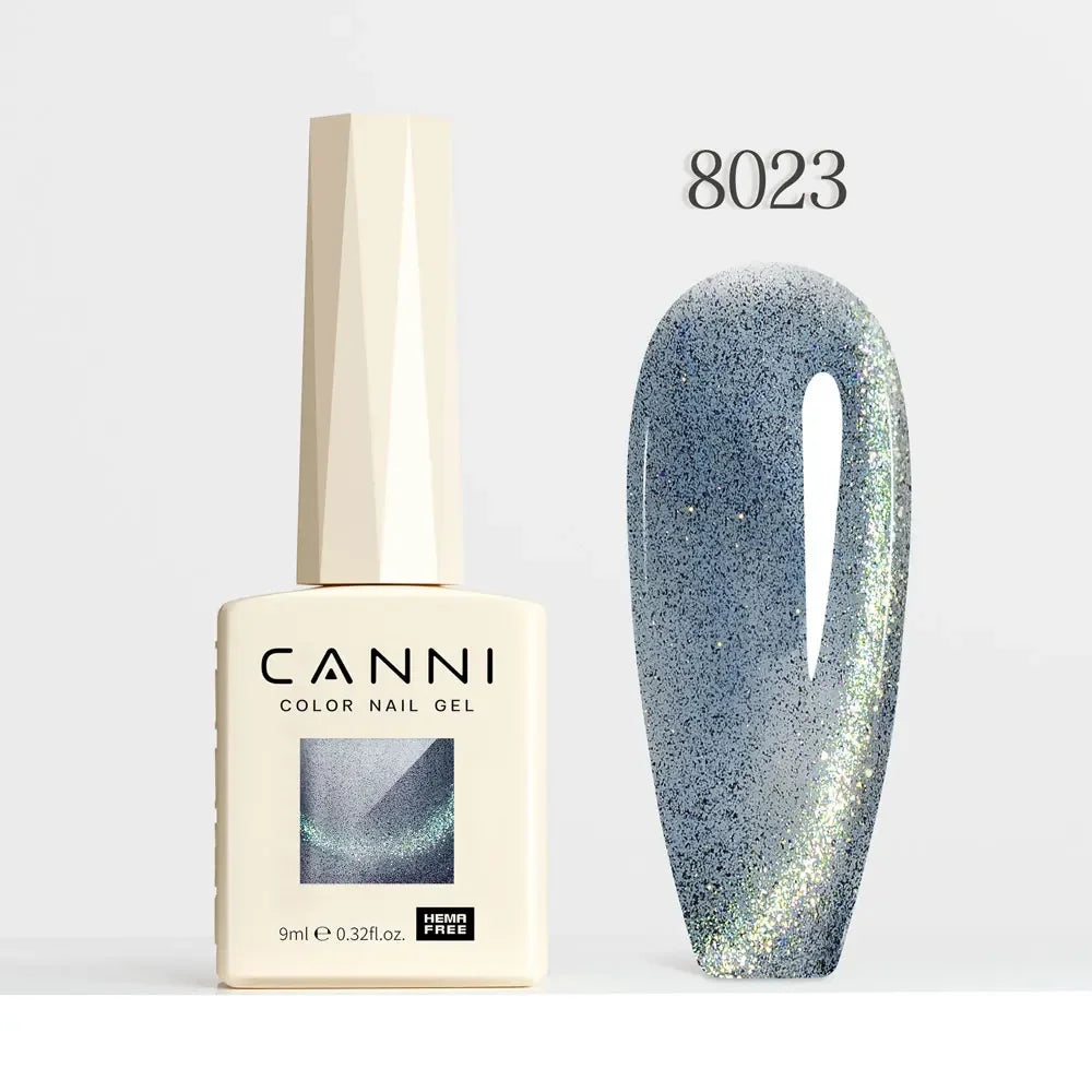 CANNI HEMA FREE TPO FREE 9ml Glitter Silver Cat Magnetic Gel Nail Polish Galaxy Diamond Full Coverage Pigmented Gel for Nail