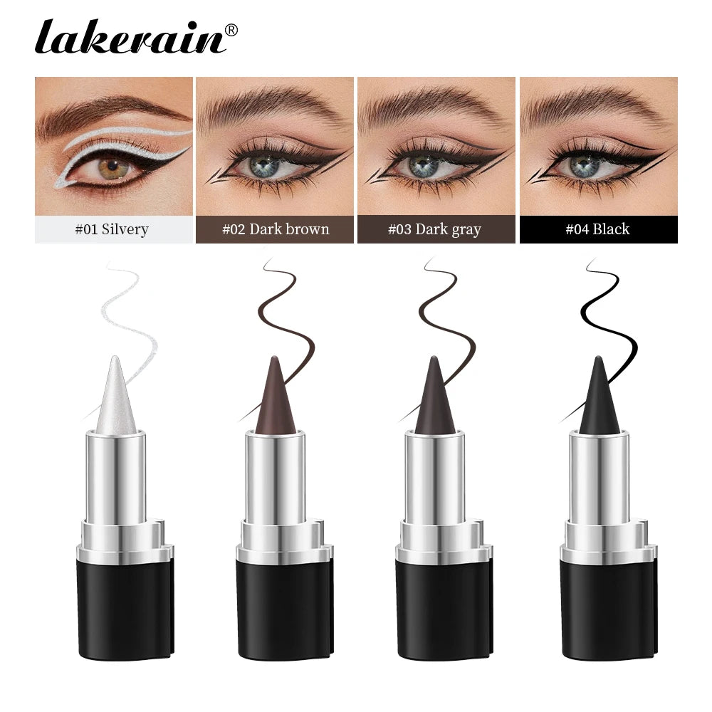 Lakerain Long-lasting Gel Eyeliner Soft Waterproof And Sweat-proof Matte Black Silver Brown Eye Liner Pen Makeup Cosmetic