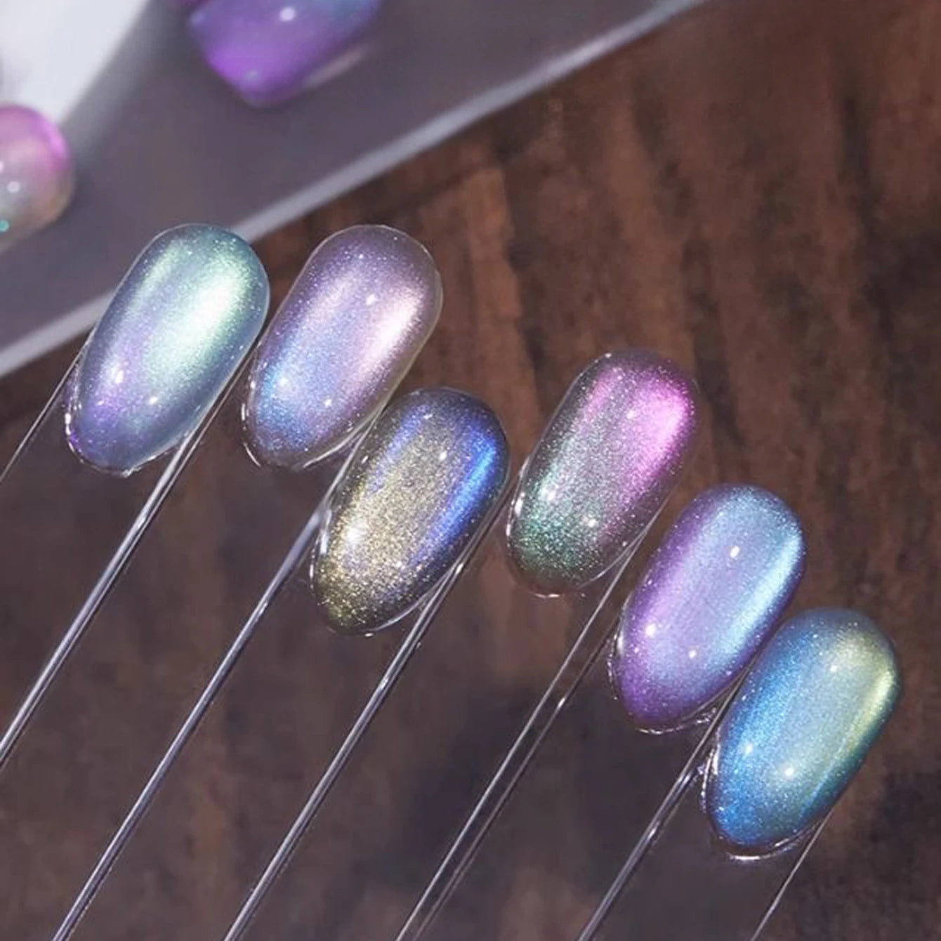 MIANEL 12ML Summer Nails Northern Lights Glass Bead Magnet Cat Eye Gel Nail Polish Nail Art Blue Nails Pink Nails 1-6pcs