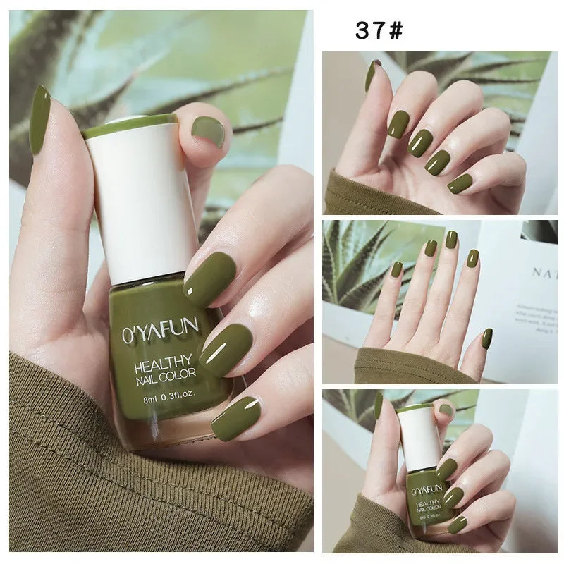 Matte Waterproof No-bake Nail Polish Nail Art Tearable Quick Dry Normal Without Lamp Nail Polish Glitter Sequins UV Varnish