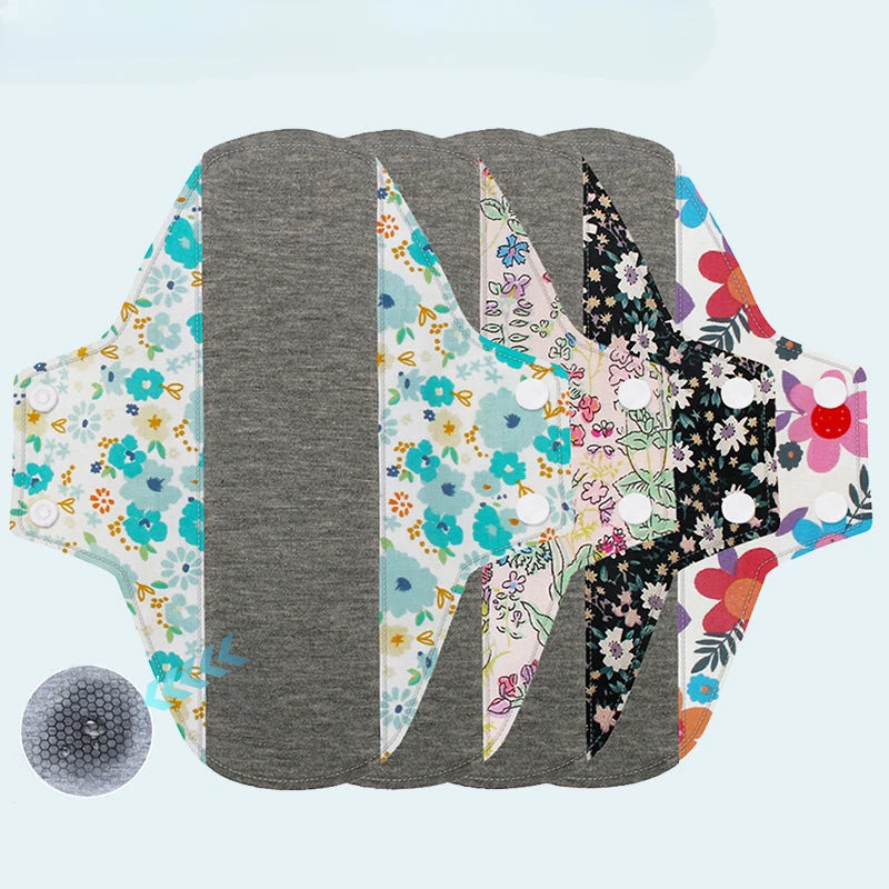 18x18cm Cotton Reusable Menstrual Pads Colored Cotton Washable Sanitary Napkin Menstrual Ecological Cloth Nursing Pads