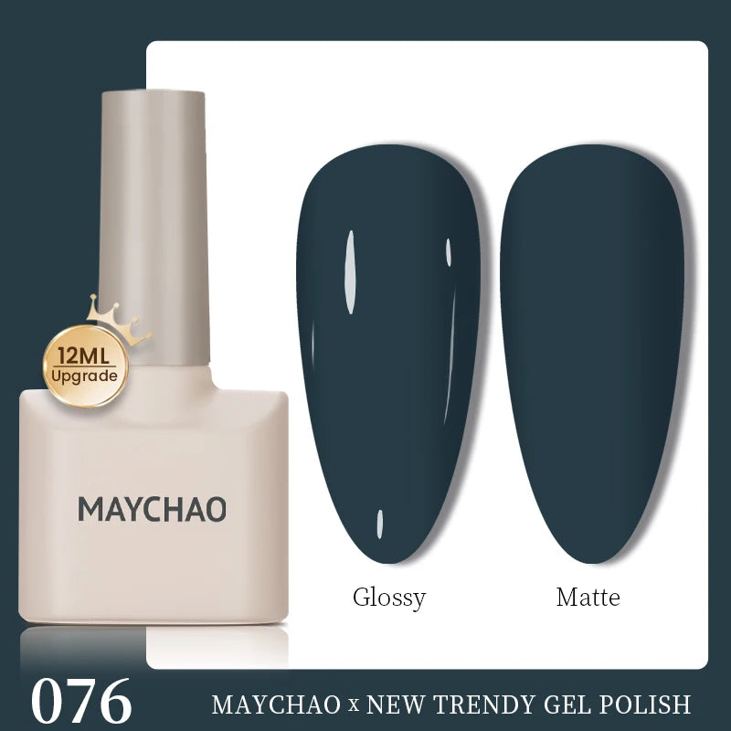 MAYCHAO 12ml Gel Nail Polish Set Professional Salon Nail Art Gels Varnish UV LED Semi Permanent Nail Lacquer Nail Supplies