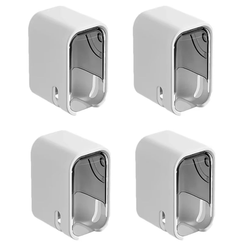 2/3/4PCS Toothbrush Holder Wall-mounted Punch-free Toothbrush Rack Dustproof Bathroom Electric Toothbrush Organizer