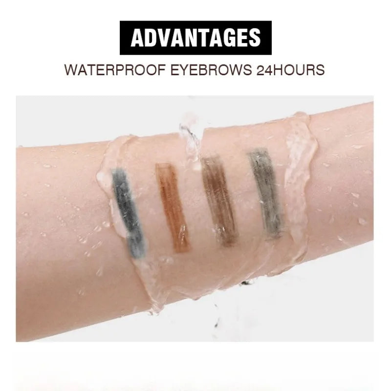 Double headed Rotable Eyebrow Pen with a 1.5mm diameter Fine refill Waterproof Wild Eyebrow Pen and Eyebrow Brush