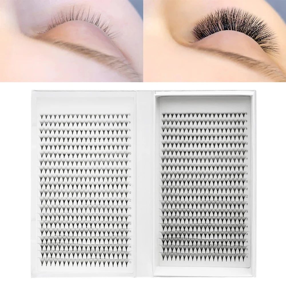 800/1600 Fans Premade Volume Lashes Fan Individual Sharp Pointy Base Premade Russian Volume Fans Eyelash Extension Makeup Tools