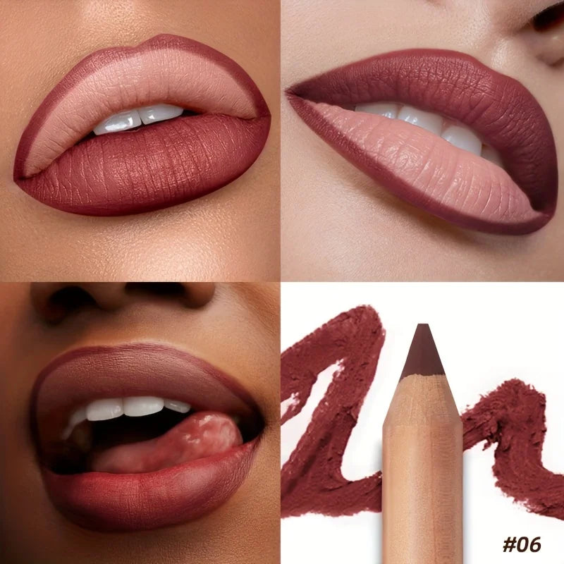 Matte Lip Liner- Long-Lasting, Easy to Color, Includes Sharpener - Perfect for a Flawless Finish! Pudaier Lip Contour 2.0