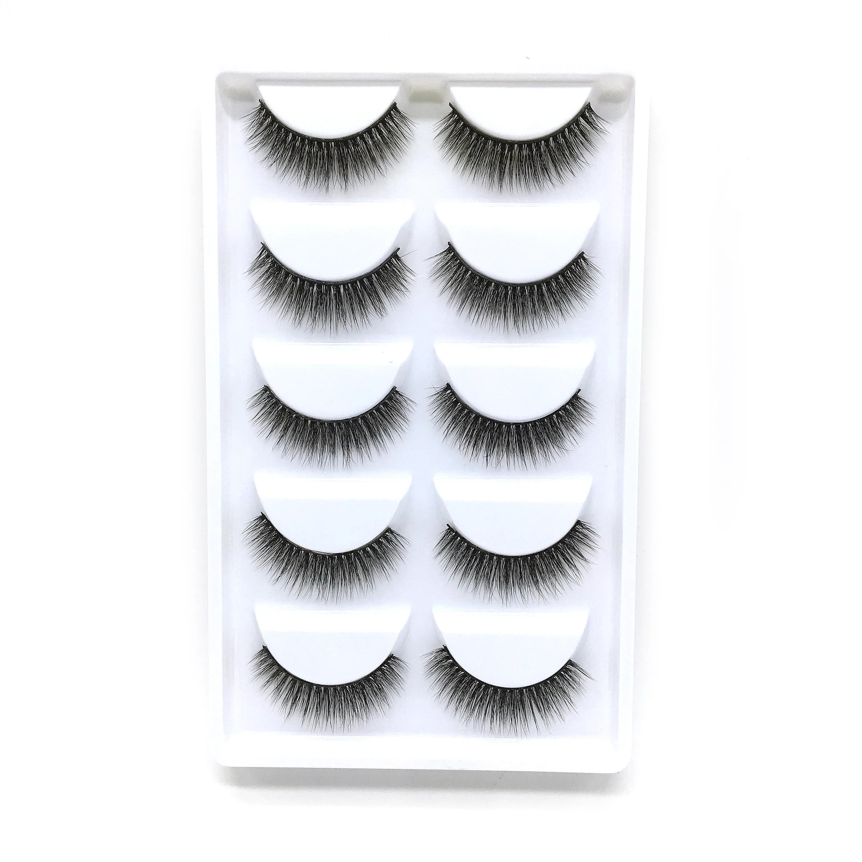 HBZGTLAD 5Pairs 3D Handmade Fake Eyelashes Natural Long Thick Daily Makeup Thick Cross Eyelashes Eye Lashes