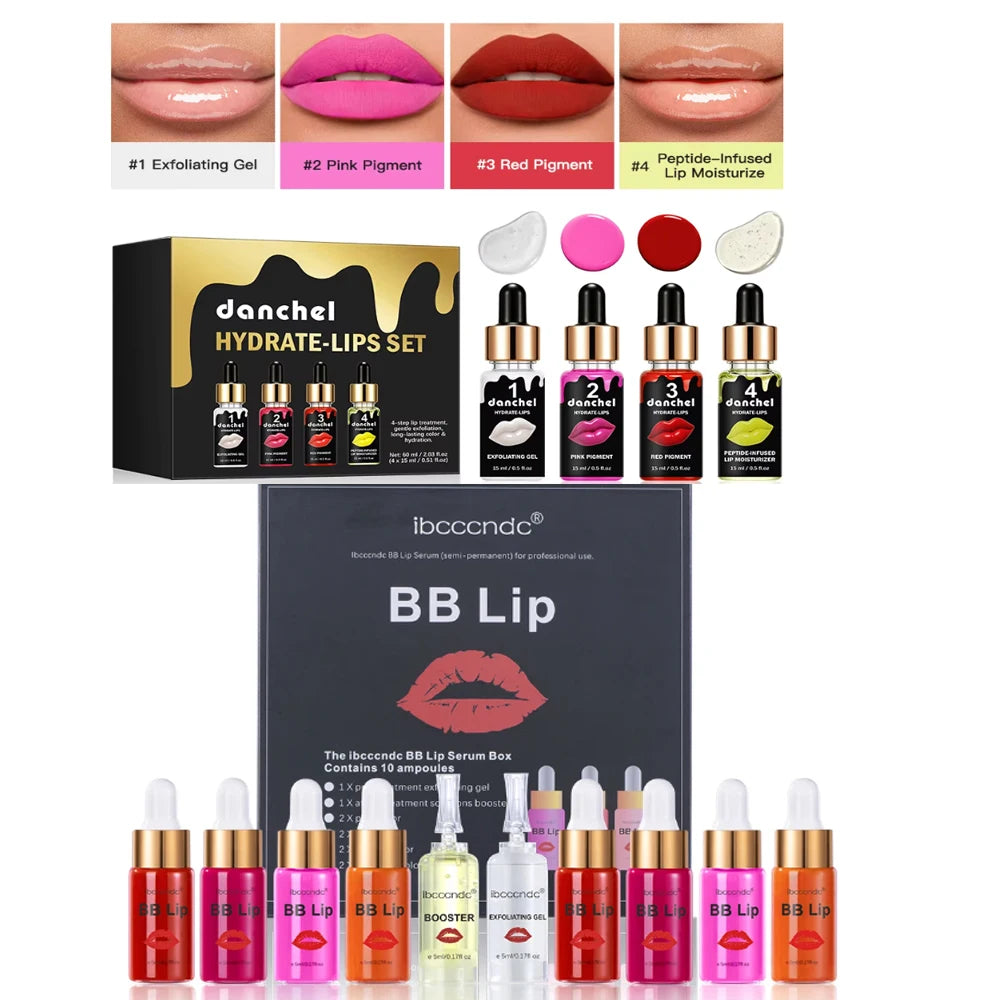 Korea Glow BB Lips Ampoule Serum Starter Set Semi-Permanent BB Lip Gloss Tinted Pigment Lasting Moisturizing For Lip Care