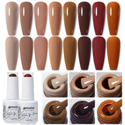 Arte Clavo 15ML Red Brown Color Gel Nail Polish Autumn Winter Nail Art Gel Nail Supplies Semi Permanent Soak Off UV Gel Varnish