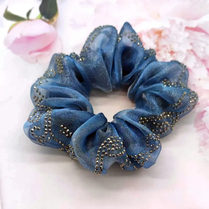 Women Lace Hair Scrunchies  Bow Hair Fantaisie Tie High Elasticity
