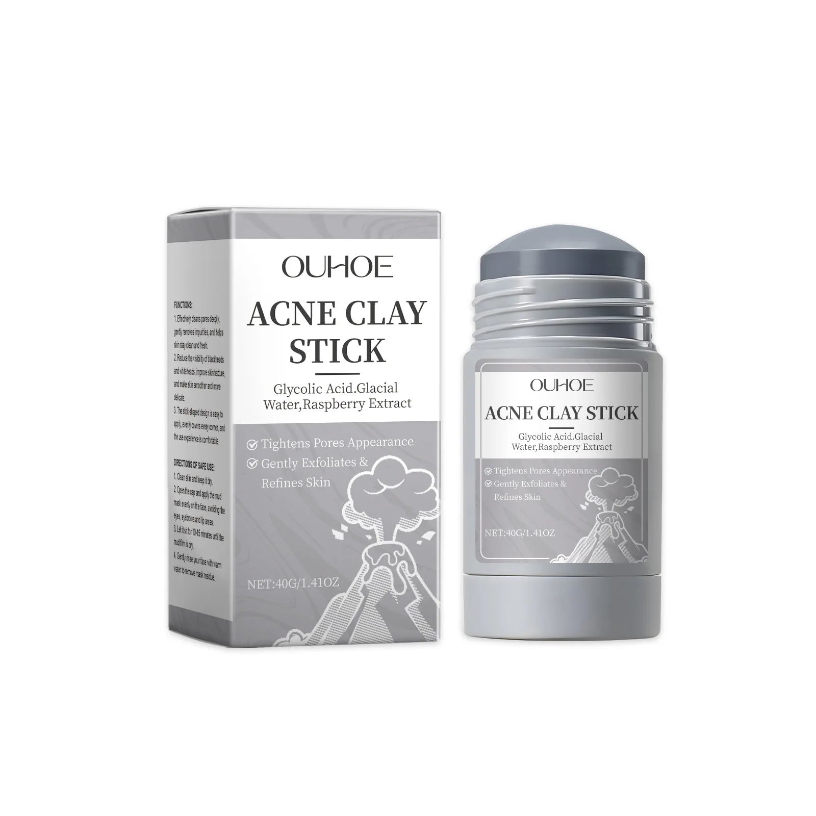 Pore Cleaning Clay Mask Mud Shrinking Pores Moisturizer Hydrating Exfoliating Oil Control Blackhead Pimple Acne Treatment Mask
