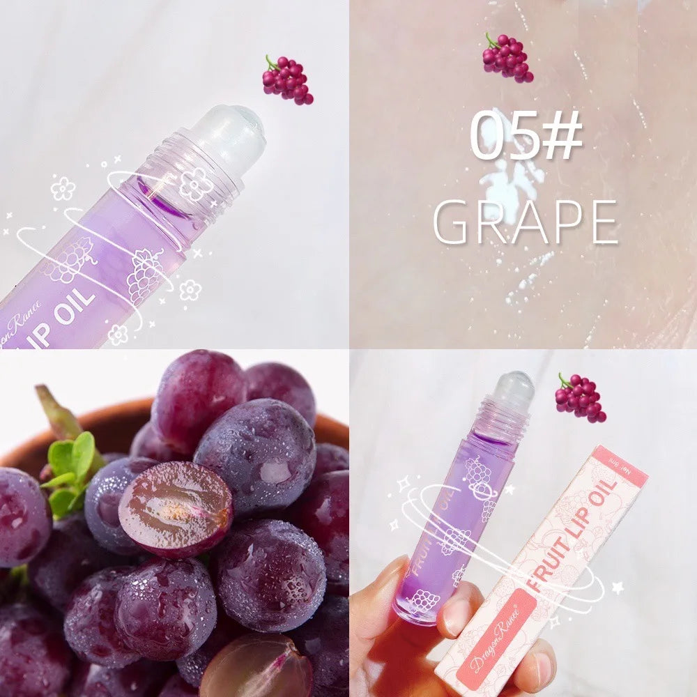 Fruit Lip Oil, Daily Base, Water-Glossy Mirror Finish, Enhances Complexion, Lip Gloss, Moisturizing, Long-Lasting, Waterproof, Versatile Lip Oil