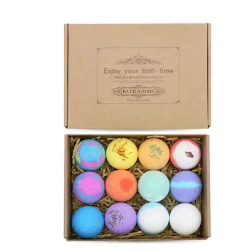 12pcs 20g/60g Bath Set Sea Salt Bath Essential Oils Softening Keratin for Foot Spa Relaxing Gift Box for Women Men