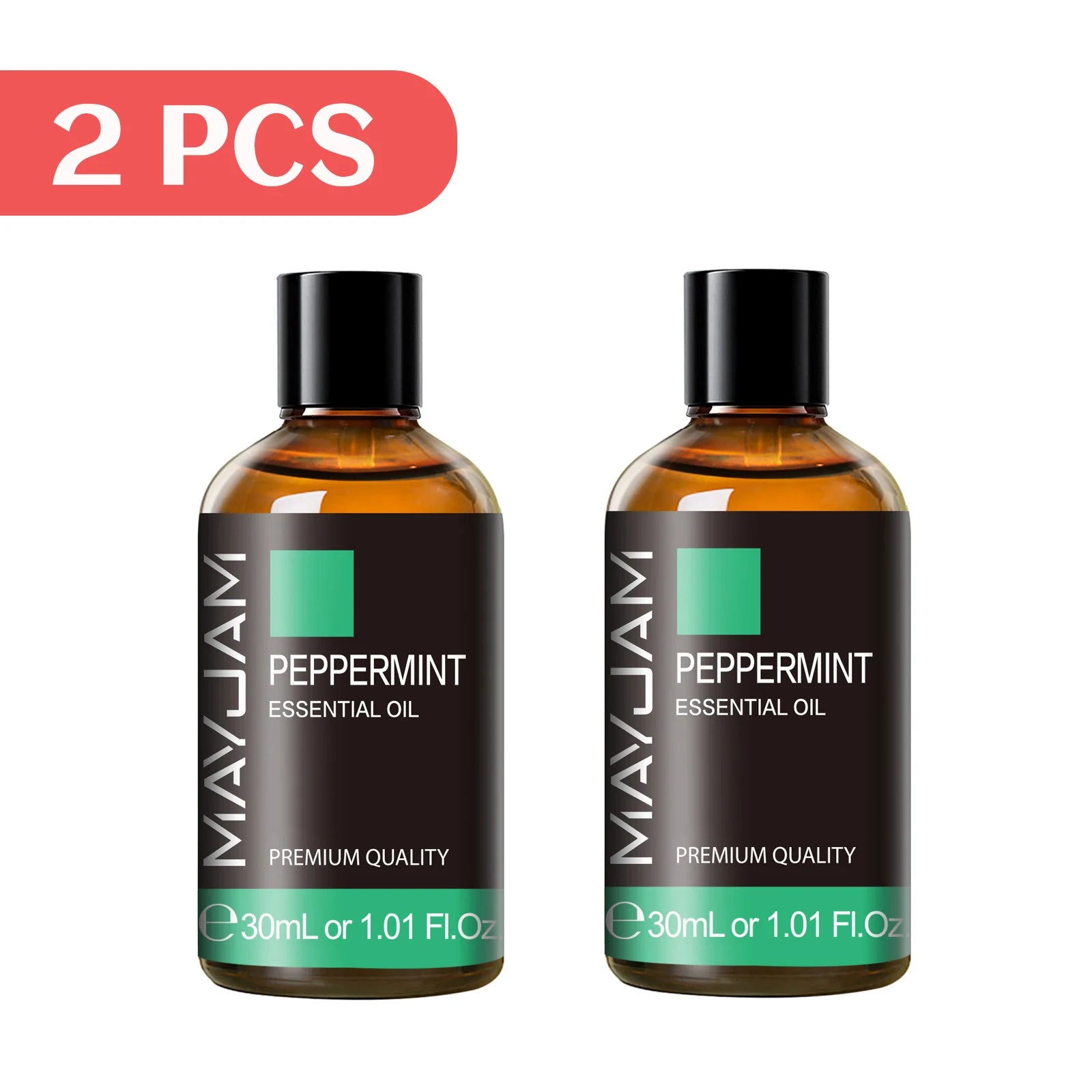 MAYJAM 2 Bottles Essential Oils 30ml Lavender Bergamot Vanilla Peppermint Scents for Diffuser Aromatherapy Candles Soap Making
