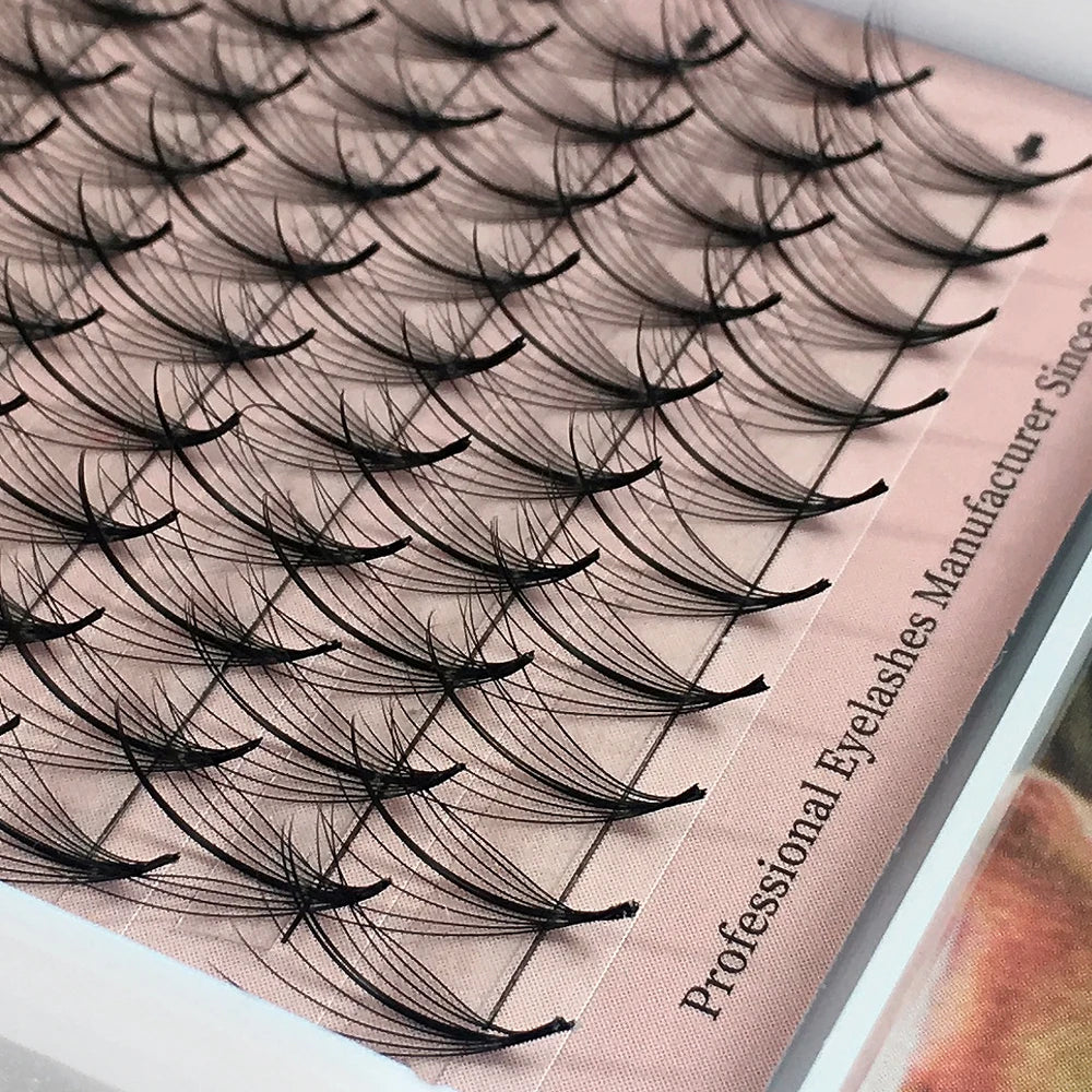 Goddess 9D/13D Premade Wispy Fan Lashes Russia Volume Fans Eyelash Extension Individual Sandwich Faux Mink Eyelashes  Cluster