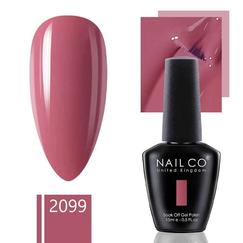 NAILCO 15ml Dark Gel Nail Polish Semi-permanent Varnish Hybrid UV Nails Art Glitter Colors Gel Polish Manicure Enamels For Nails