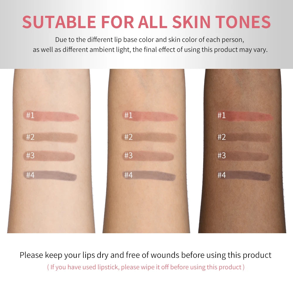 Peel Off Lip Stain Lip Liner Tattoo Long-Lasting Waterproof Smudge-Proof Transfer-Proof Matte Lipliner Magic Lip Cosmetic
