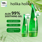 HOLIKA HOLIKA Aloe Soothing Gel,Soothing & Refreshing,Moisturizing & Lightweight,Fast-Absorbing,K-Beauty,Korean Makeup