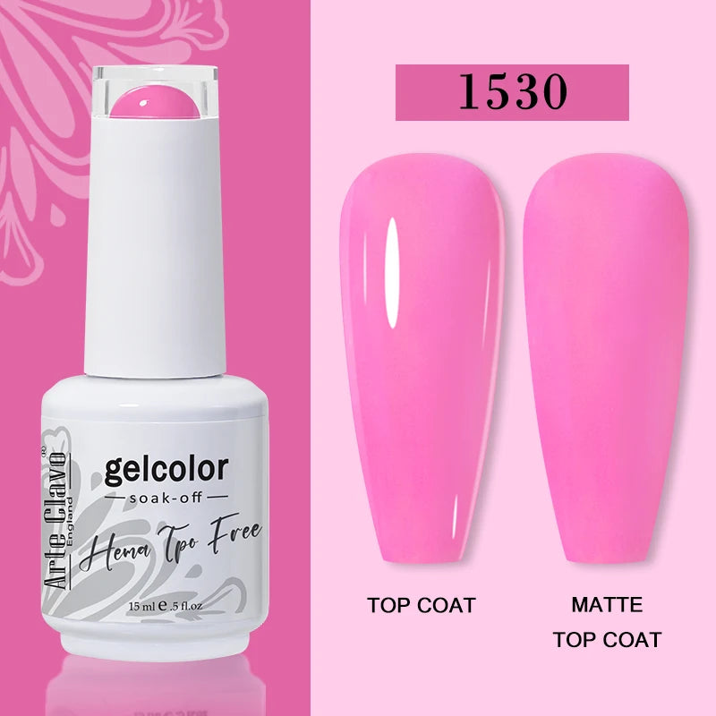 Arte Clavo 116Colors Gel Nail Polish 15ml Colorful Gel Semi Permanent Soak Off UV Gel Nail Art DIY Design Varnishe Nail Supplies
