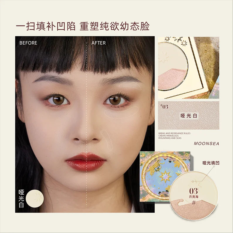 Girlcult Contour Bronzer Palette Highlighter Contouring Makeup Bronzers Kit for Beginner Face Highlights Makeup Matte Powder