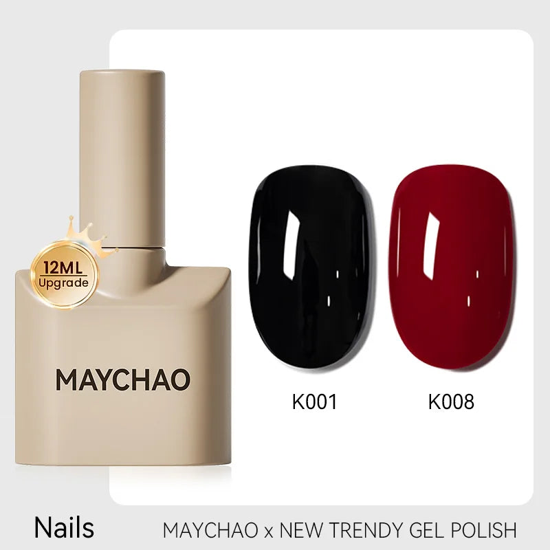 MAYCHAO 12ml Gel Nail Polish Set Professional Salon Nail Art Gels Varnish UV LED Semi Permanent Nail Lacquer Nail Supplies