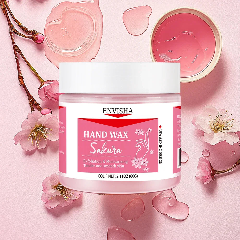 ENVISHA Body Beauty Health Skin Care Hand Mask Sakura Honey Deep Hydration Moisturizing Exfoliating Whitening Remove Dead Skin