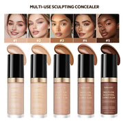 Foundation Coverage Concealer Multi-Use Cream Oil Free Long Lasting Hydrating Cover Contour Highlight and Retouch Face Makeup