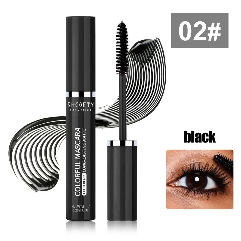 Colorful Mascara, Waterproof and Non-smudged, Slender, Thick and Curly, Christmas Stage Hot Makeup