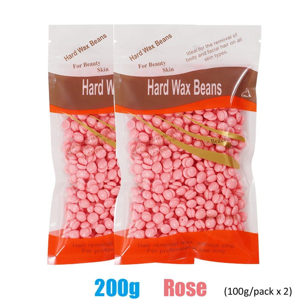 1000g Hot Film Painless Waxing Beads Depilatory Wax Beans Hard Wax Beans Heating Wax Machine Bikini Face Body Hair Removal