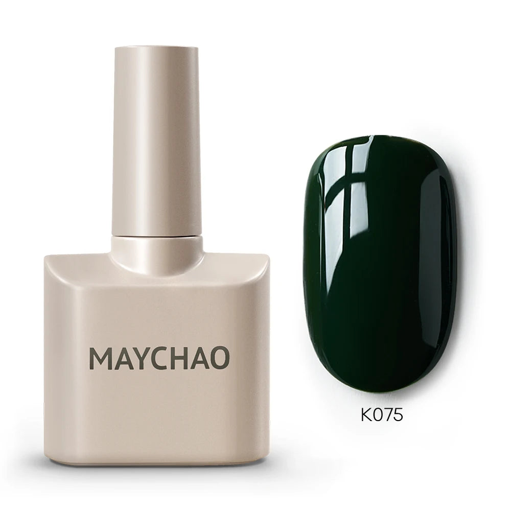 MAYCHAO Cherry Red Gel Nail Polish 12ml Glossy Semi Permanent Soak Off UV LED Frosted Gel Nails Base Painting Varnish
