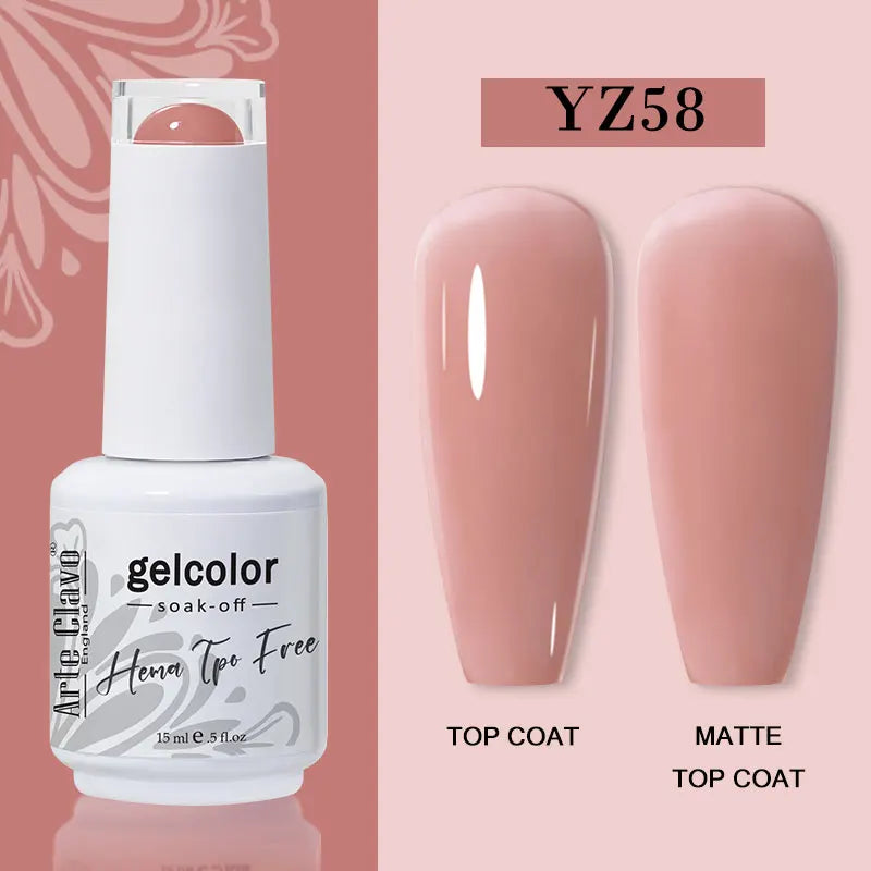 Arte Clavo 116Colors Gel Nail Polish 15ml Colorful Gel Semi Permanent Soak Off UV Gel Nail Art DIY Design Varnishe Nail Supplies