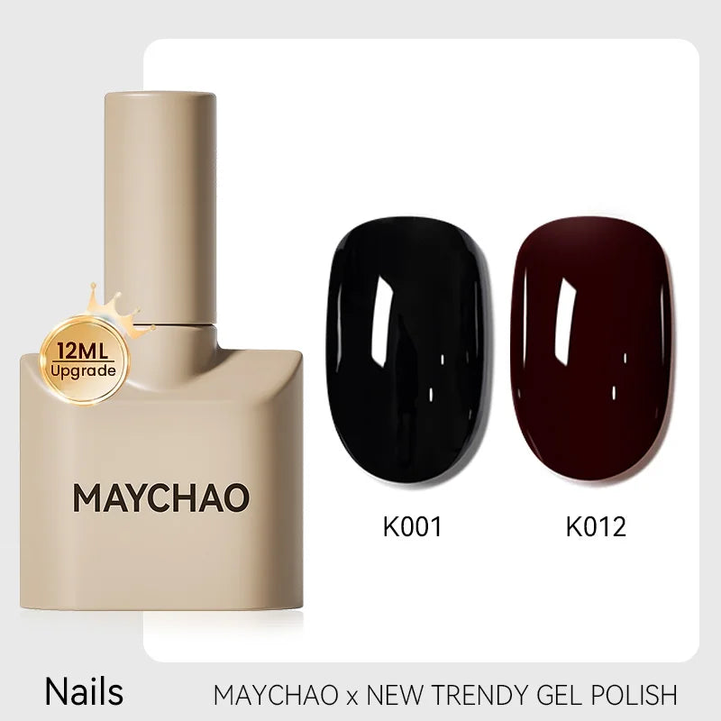 MAYCHAO 12ml Gel Nail Polish Set Professional Salon Nail Art Gels Varnish UV LED Semi Permanent Nail Lacquer Nail Supplies