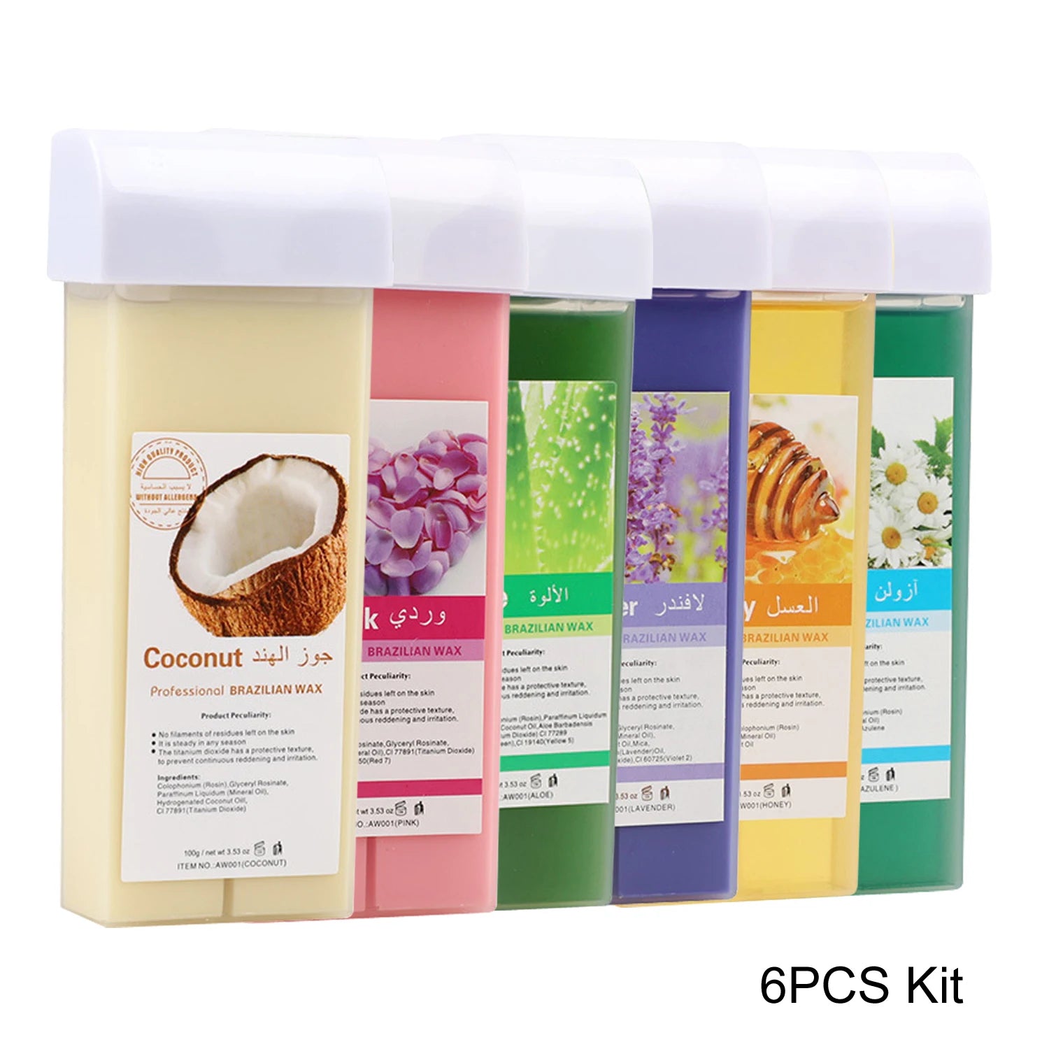 Epilatory Waxing Kit - Rose painless bikini wax Roll-On Wax Includes Heater Machine Refillable Wax And 100PCS Waxing Papers