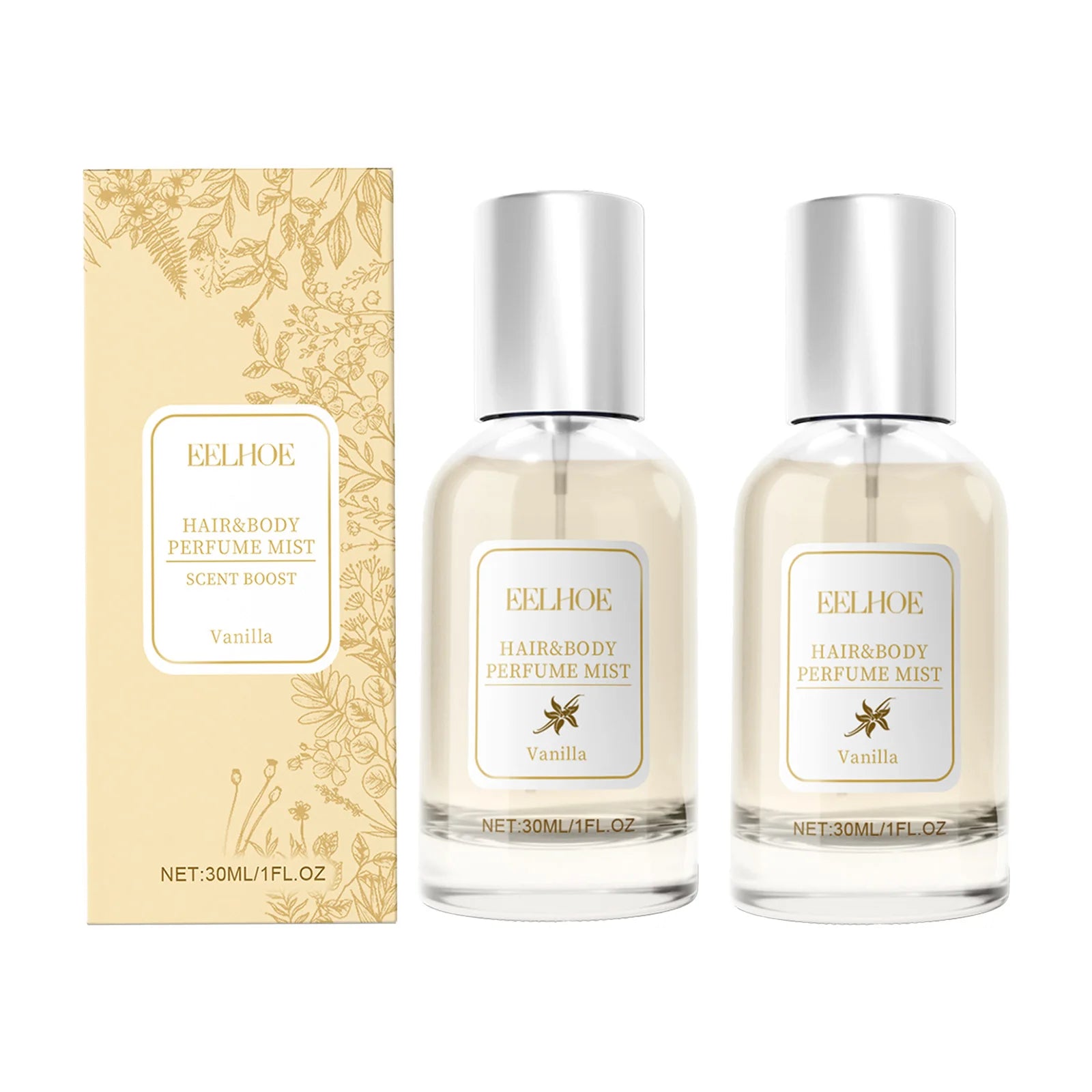 EELHOE 30ml Vanilla Body Perfume Mist Fresh Natural Romantic Scent Lasting Pheromone Comforting Body Hair Eau De Parfum Spray